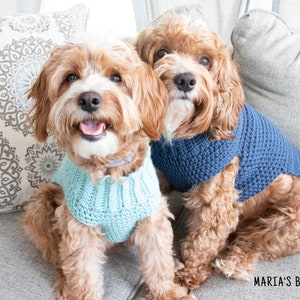 Crochet Pattern Dog Sweater Sizes XS-XL PLUS Custom Fit Tutorial image 2