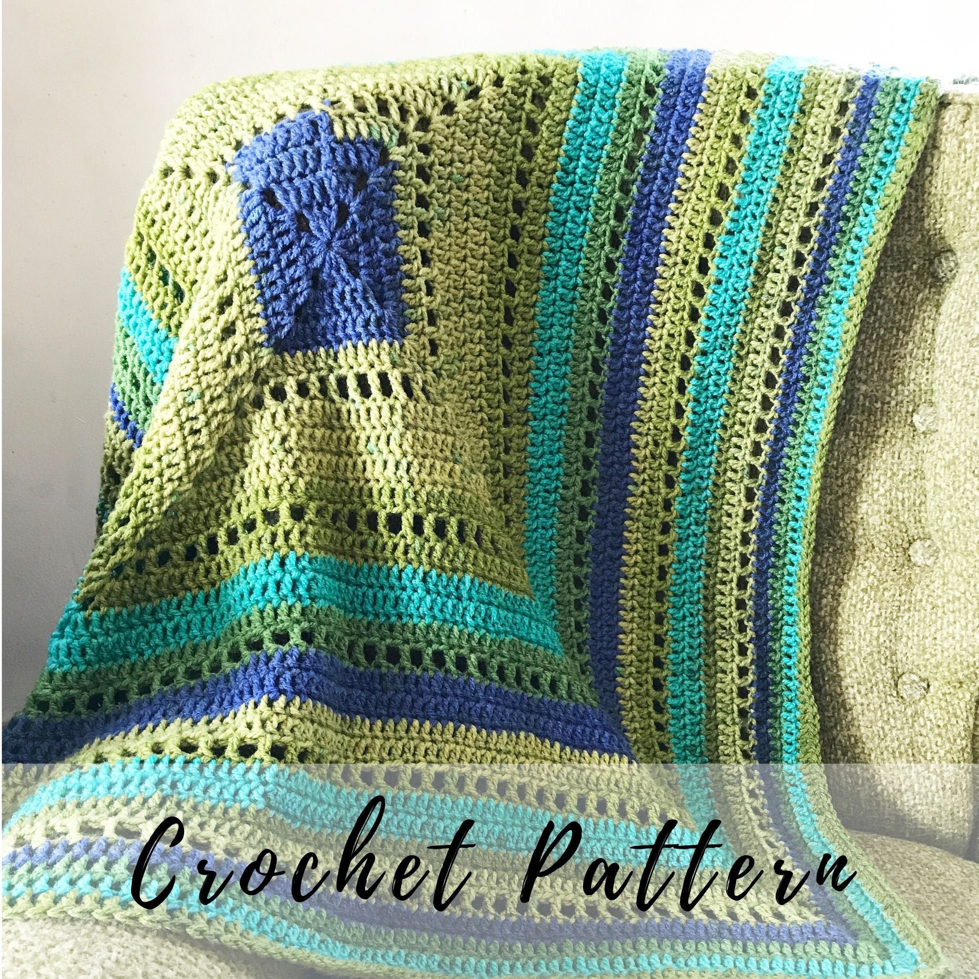 Crochet Granny Filet Blanket Pattern, Crochet Granny Square Blanket  Pattern, Crochet Granny Square Pattern, Baby Blanket -  Israel