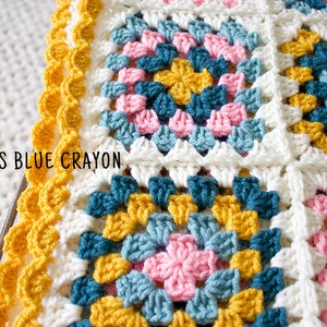 Crochet Granny Square Blanket Pattern, Crochet Baby Blanket Pattern, Instant PDF Download image 4