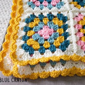 Crochet Granny Square Blanket Pattern, Crochet Baby Blanket Pattern, Instant PDF Download image 2