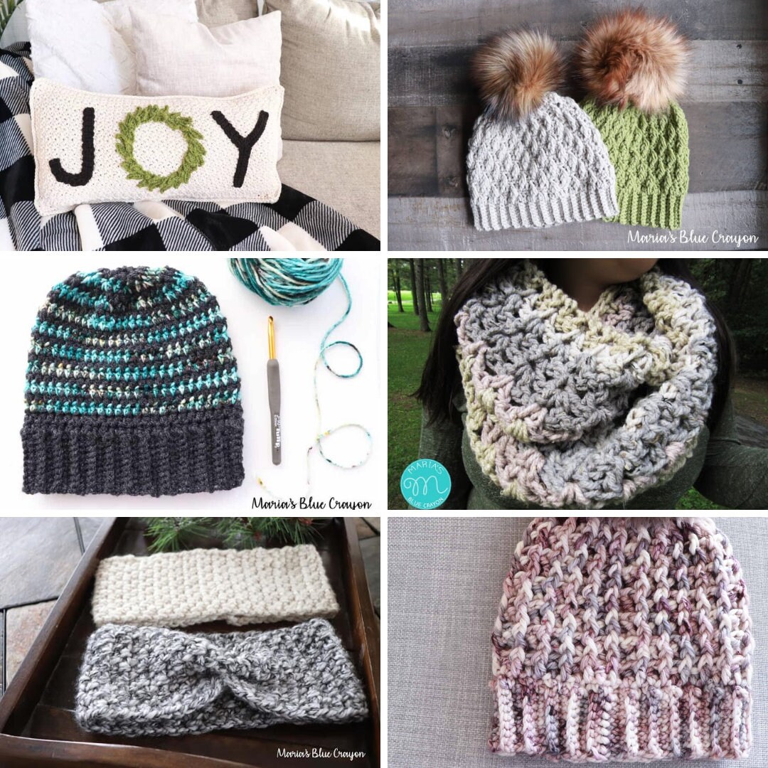 43 Crochet Patterns Bundle: Hats, Scarves, Cardigans, Home Decor (PDF ...