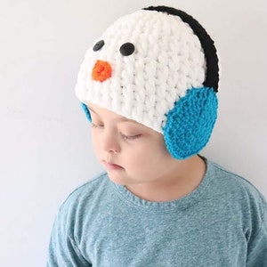 Crochet Snowman Hat Pattern for Kids, Crochet Snowman Hat Kids, Crochet Winter Beanie Pattern, Crochet Hat Pattern image 3