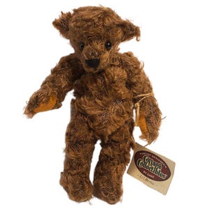 Ganz Cottage Collectibles Li'l Bernie CC650 Brown Messy Curly Jointed Bear 8.5" tall Floppy Head