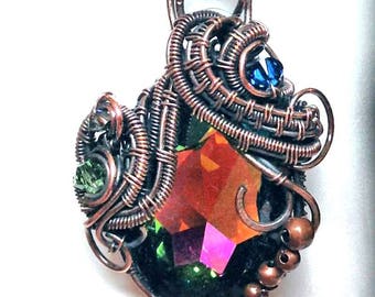 Raindrops on Roses - Wirewrap, wireweave with weave tutorial