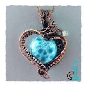 Hearts on Fire Wirewrap, wireweave with weave tutorial image 1