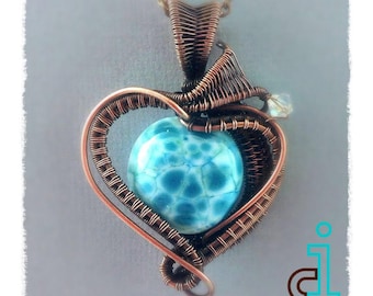 Hearts on Fire - Wirewrap, wireweave with weave tutorial