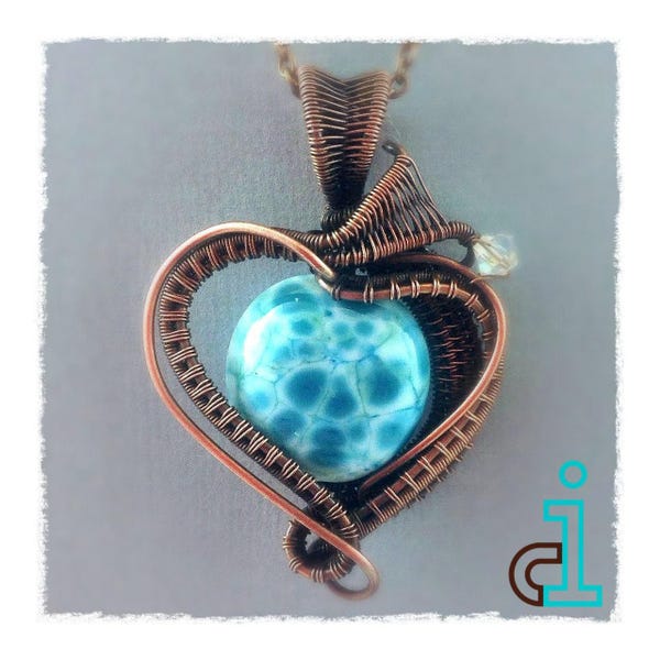 Hearts on Fire - Wirewrap, wireweave with weave tutorial