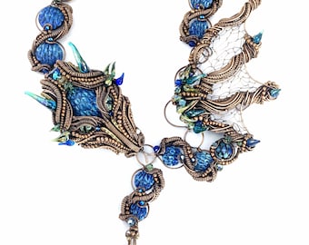 Wire Weave Dragon necklace