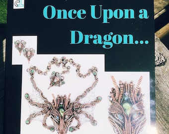 Once Upon a Dragon..... - wirewrap tutorial book dragons - BRAND NEW