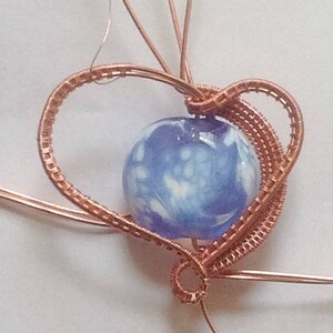 Hearts on Fire Wirewrap, wireweave with weave tutorial image 5