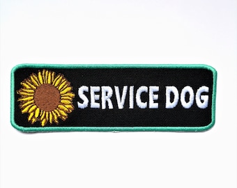 iron-on sew-on Service dog patch Hook and loop Patch Service Dog In Training with Heart and medical symbol for dog vest male backing