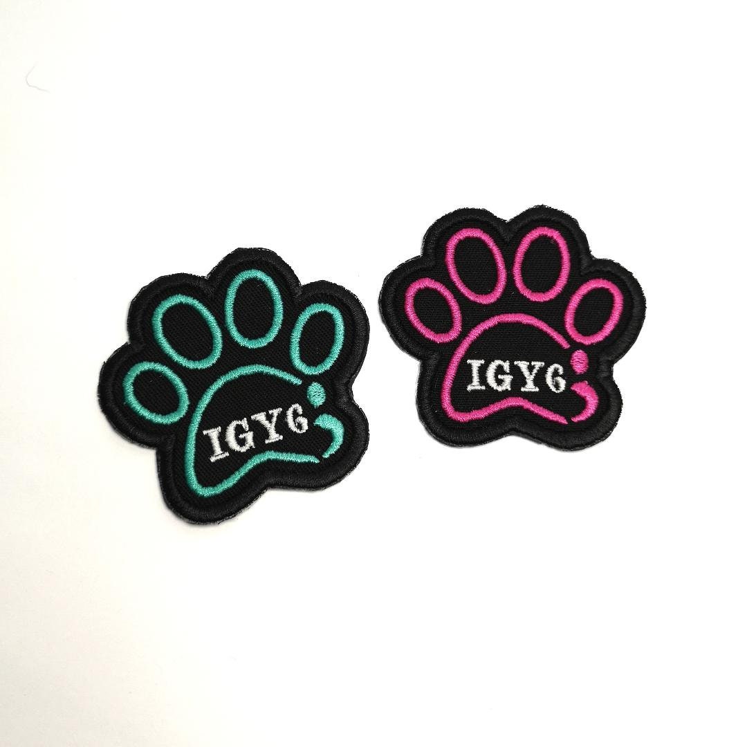 Patch IGY6 for Service Dog Gear Paw Print and Semicolon Etsy Canada