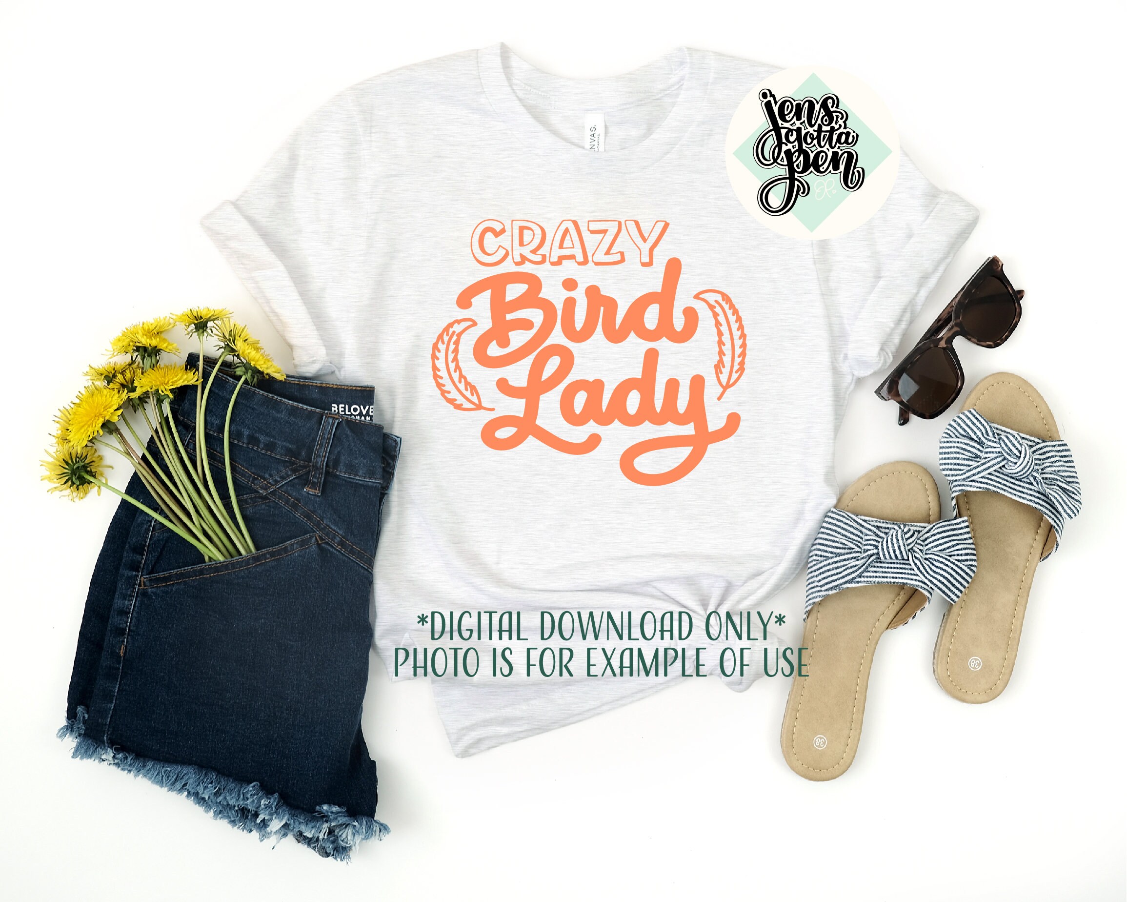 Crazy Bird Lady Svg Files for Cricut, Bird Watcher Instant Digital ...