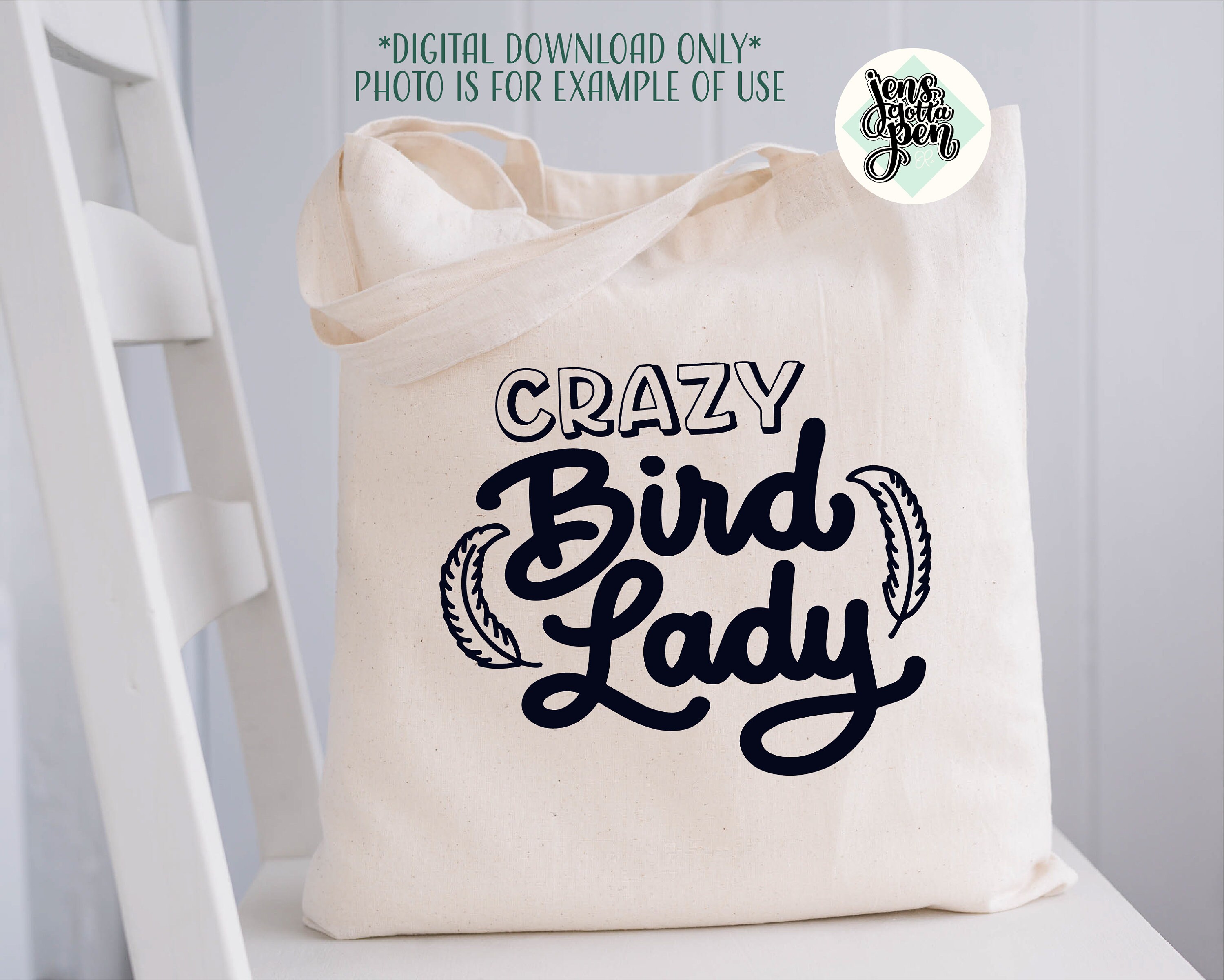 Crazy Bird Lady Svg Files for Cricut, Bird Watcher Instant Digital ...