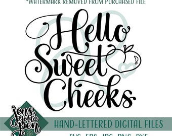 hello sweet cheeks svg file for cricut, Georgia peach svg for shirts, southern sayings png files for sublimation, tumbler svg, georgia svg