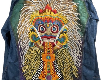 Barong embroidered denim jacket