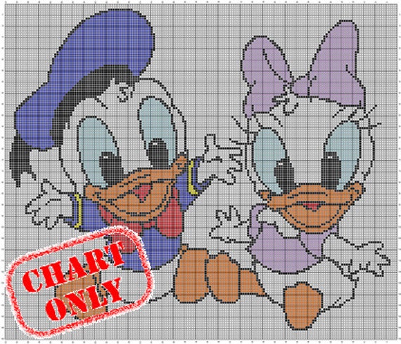Chart Only Disney Babies Donald Daisy Color Chart For Cross Etsy Chart Only Disney Babies Donald Daisy Color Chart For Cross Etsy