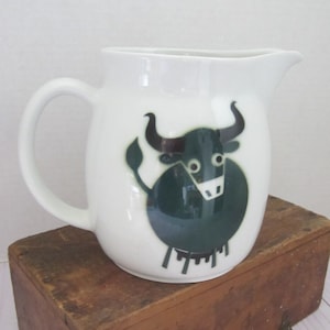Vintage Arabia Pitcher Made In Finland Cow Pitcher Milk Pitcher Mid Century Modern Pitcher