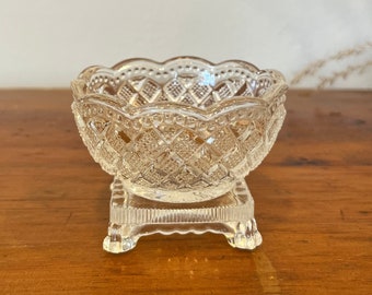 Vintage Pedestal Glass Salt Cellar