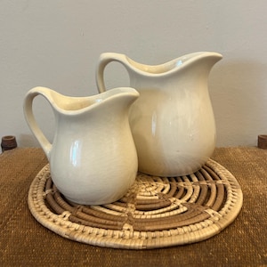 Vintage Ironstone Pitchers, Small and Medium