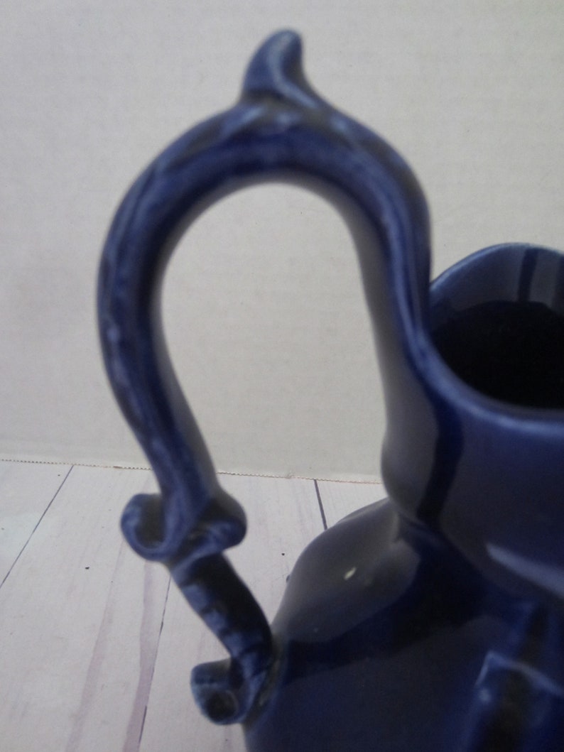 Vintage Navy Blue Small Pitcher image 2