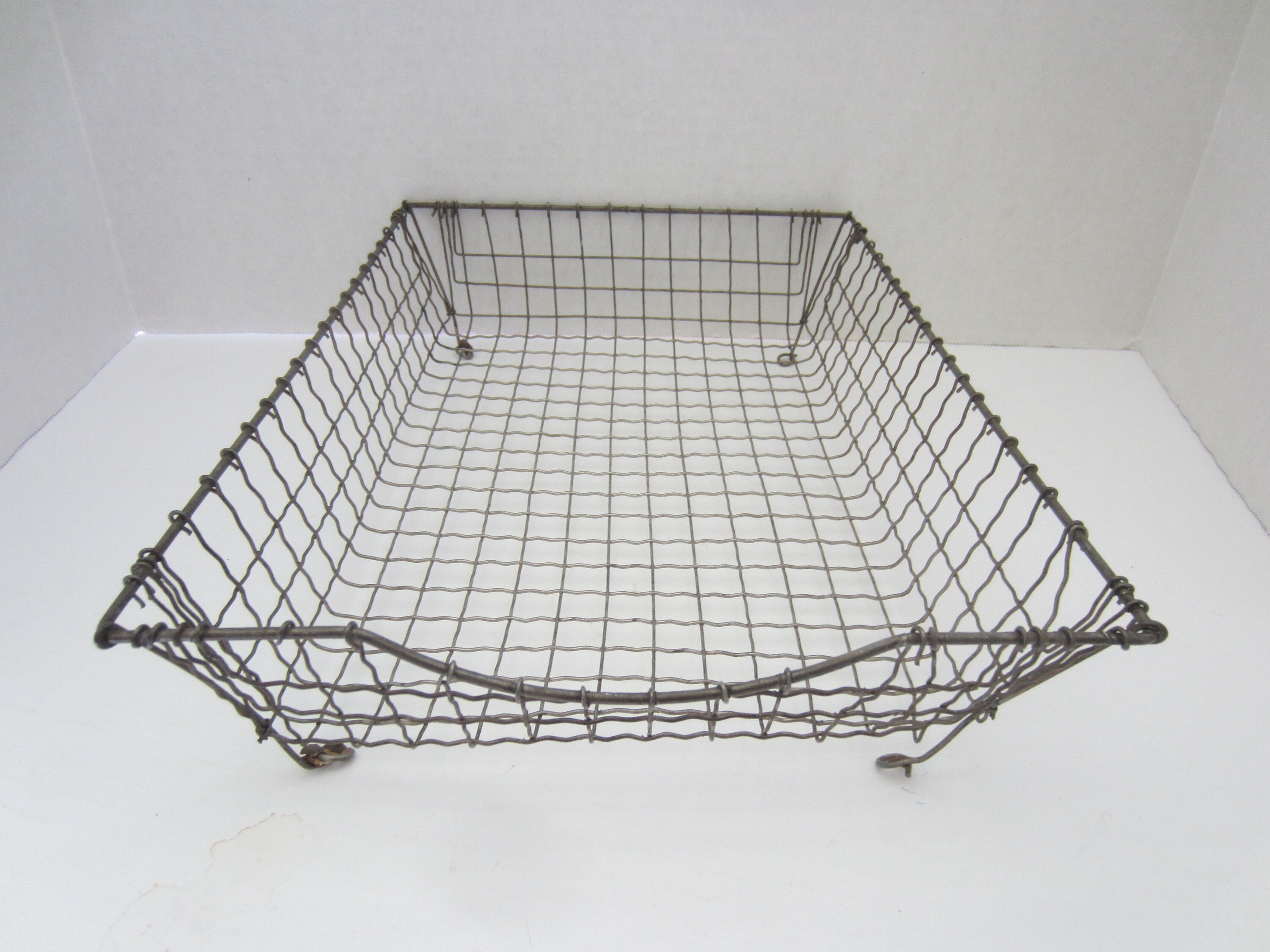 Vintage Wire Desk Basket Vintage Office Storage Basket Etsy UK
