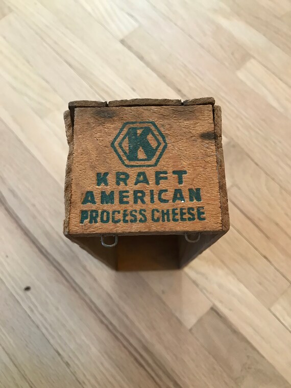 Vintage Wood Kraft American Cheese Box Etsy