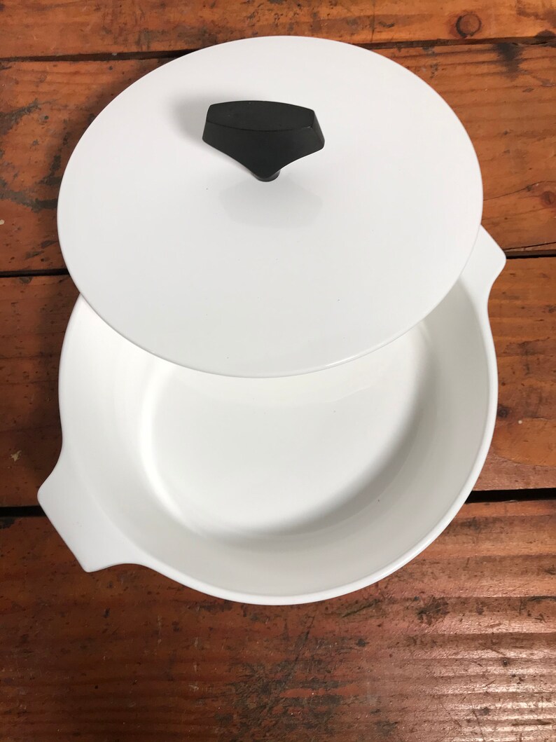 Corning Ware Buffet Server 1 Quart White with Lid Vintage Etsy