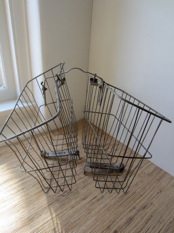 vintage metal bike basket