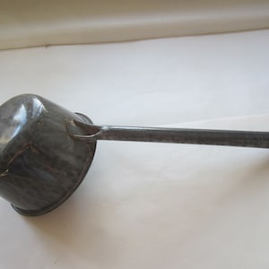 Antique Granite Ware Ladle Vintage Gray Ladle Vintage Granite Ware Vintage Kitchen Farmhouse Kitchen Rustic Ladle Rustic Kitchen Decor