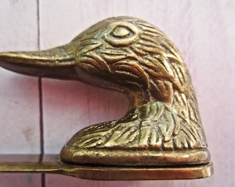 Vintage Brass Duck Head Letter Opener