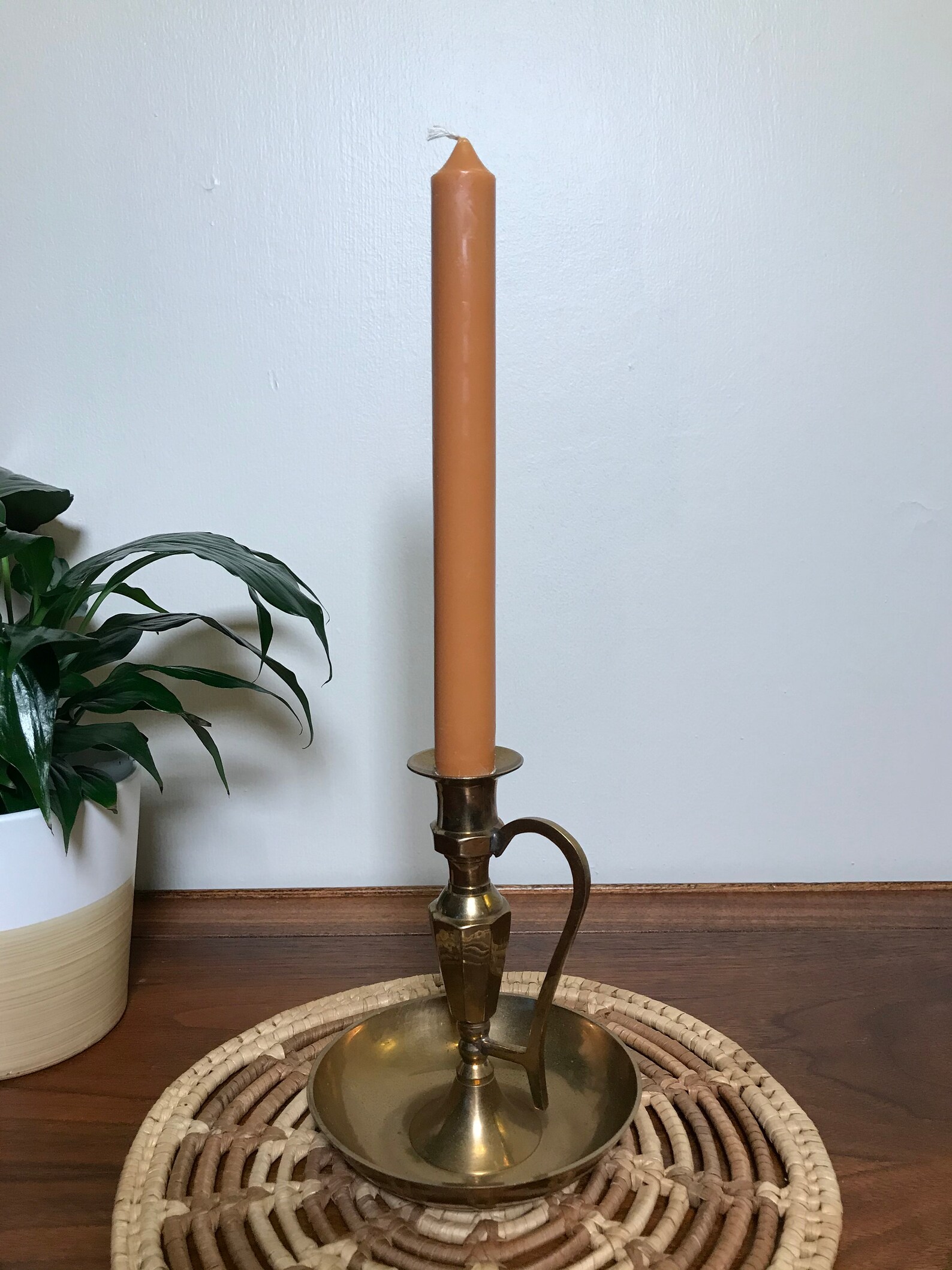 Vintage Brass Chamber Candle Brass Chamber Candlestick Boho Etsy