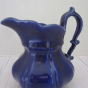 Vintage Navy Blue Small Pitcher image 1