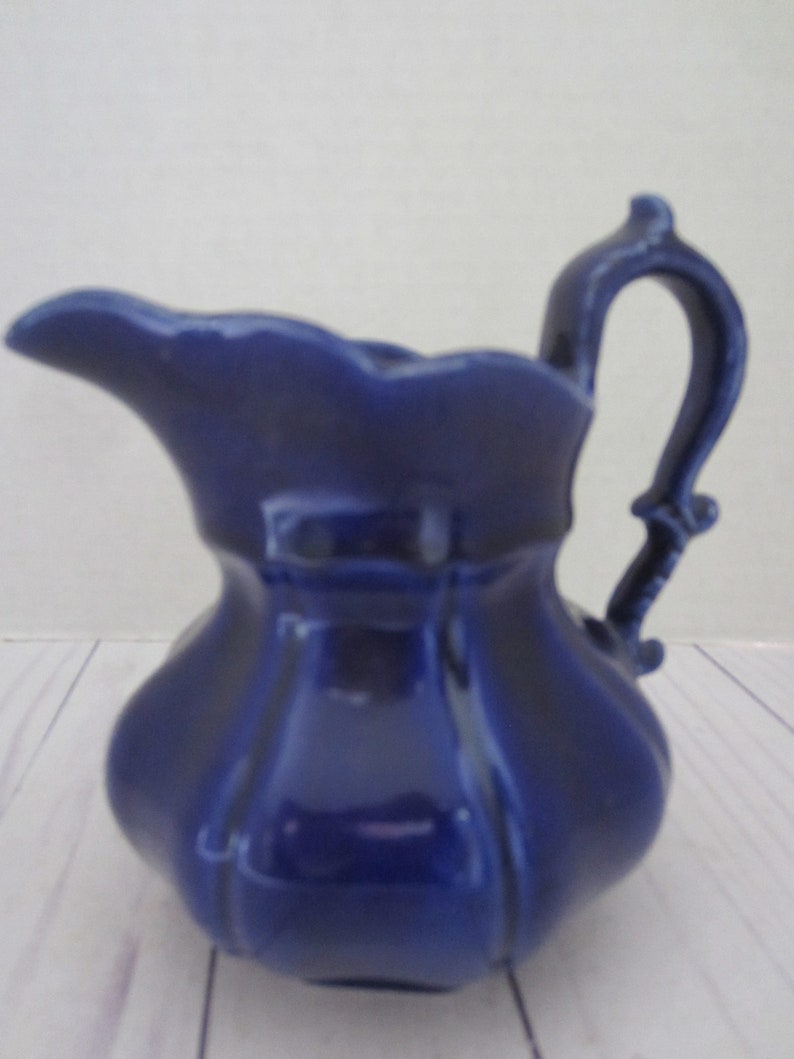 Vintage Navy Blue Small Pitcher image 1