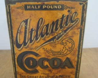 Antique Atlantic Cocoa Tin