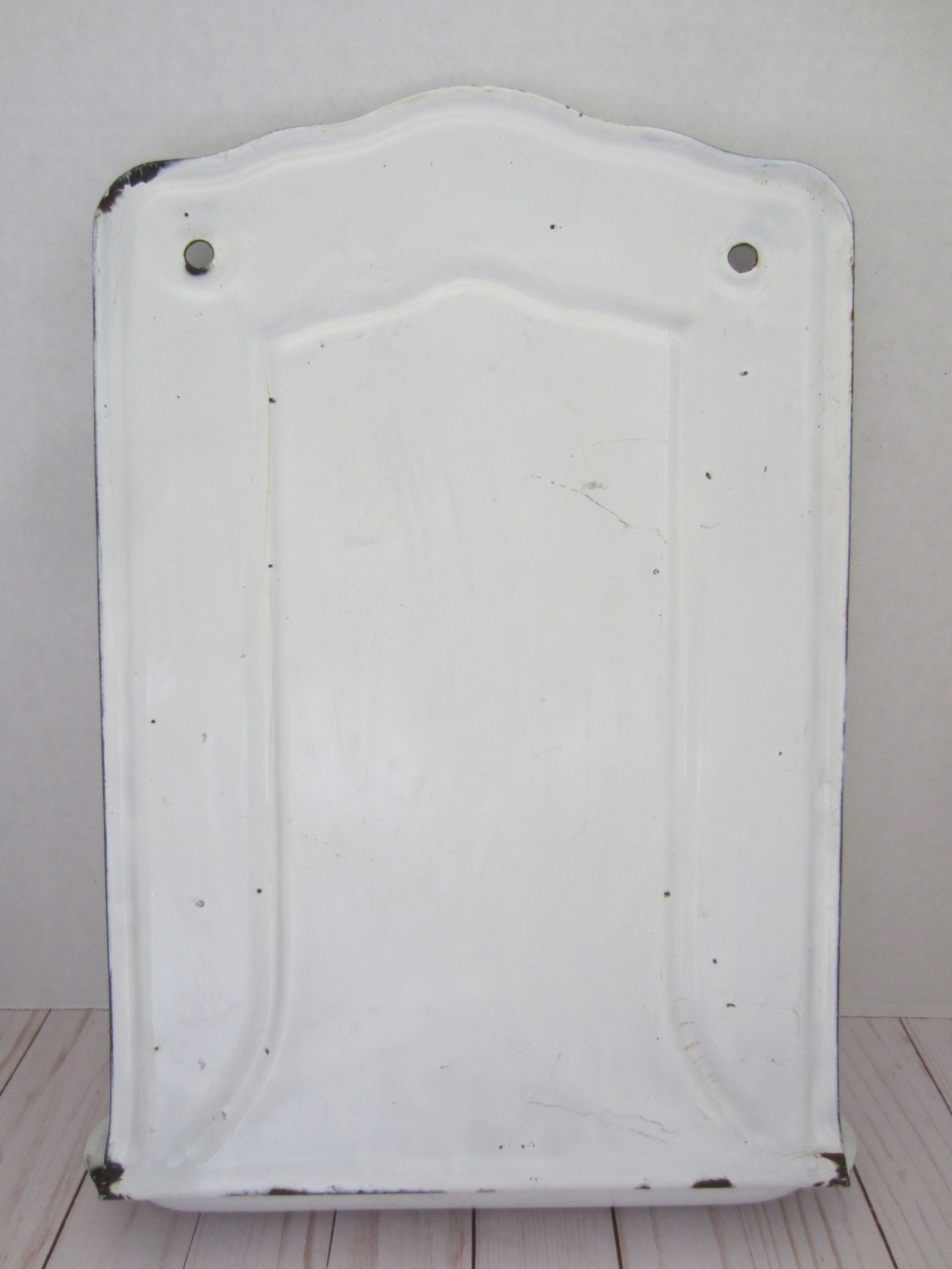 Vintage Enamel Kitchen Utensil Hanging Rack White With Sponge Etsy