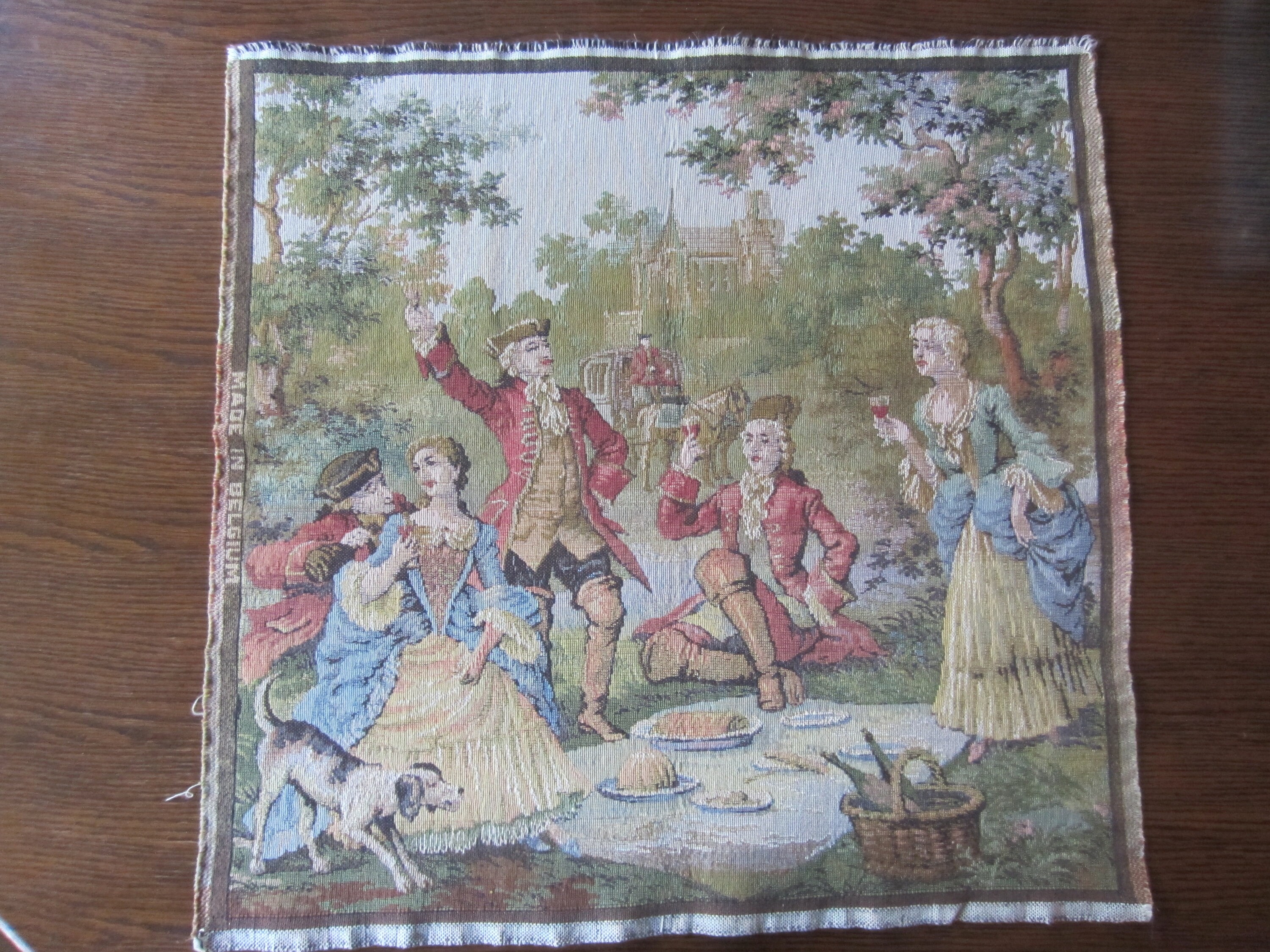 Vintage Tapestry Belgium Tapestry Woven Tapestry Antique Etsy