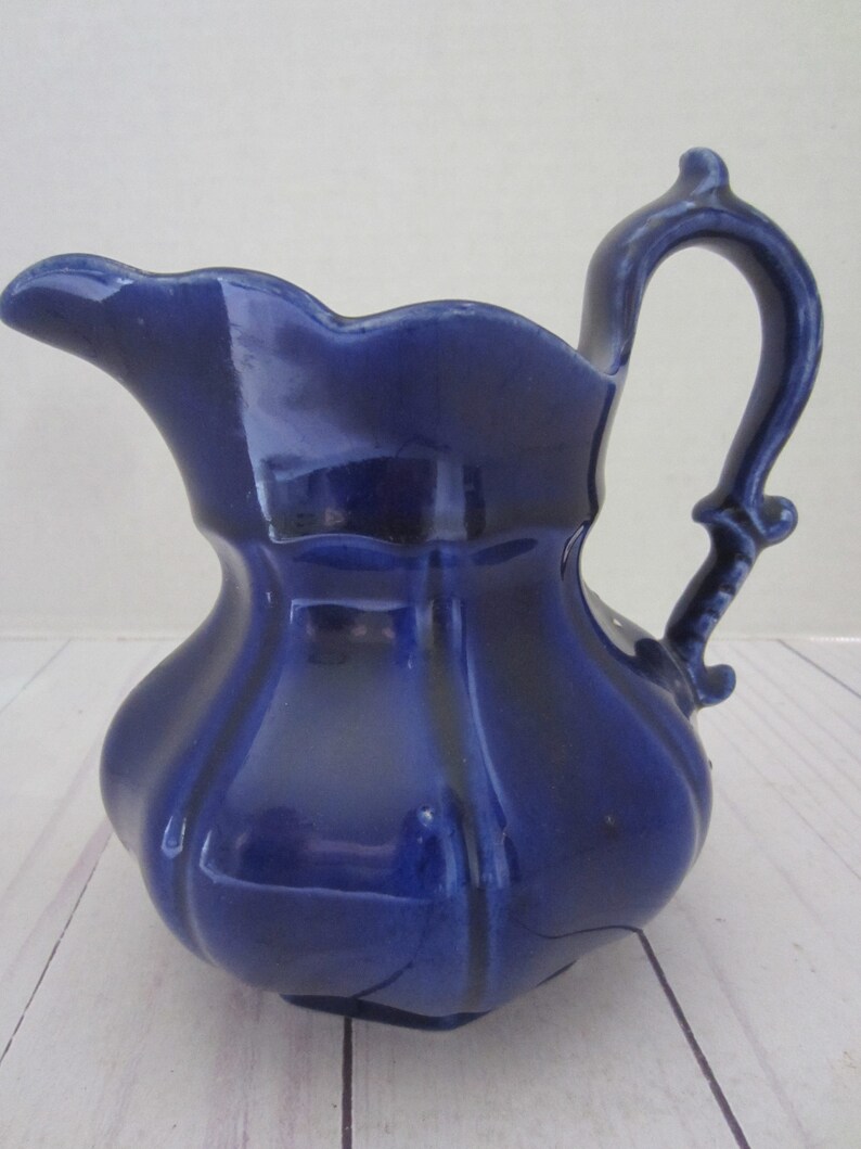 Vintage Navy Blue Small Pitcher image 8