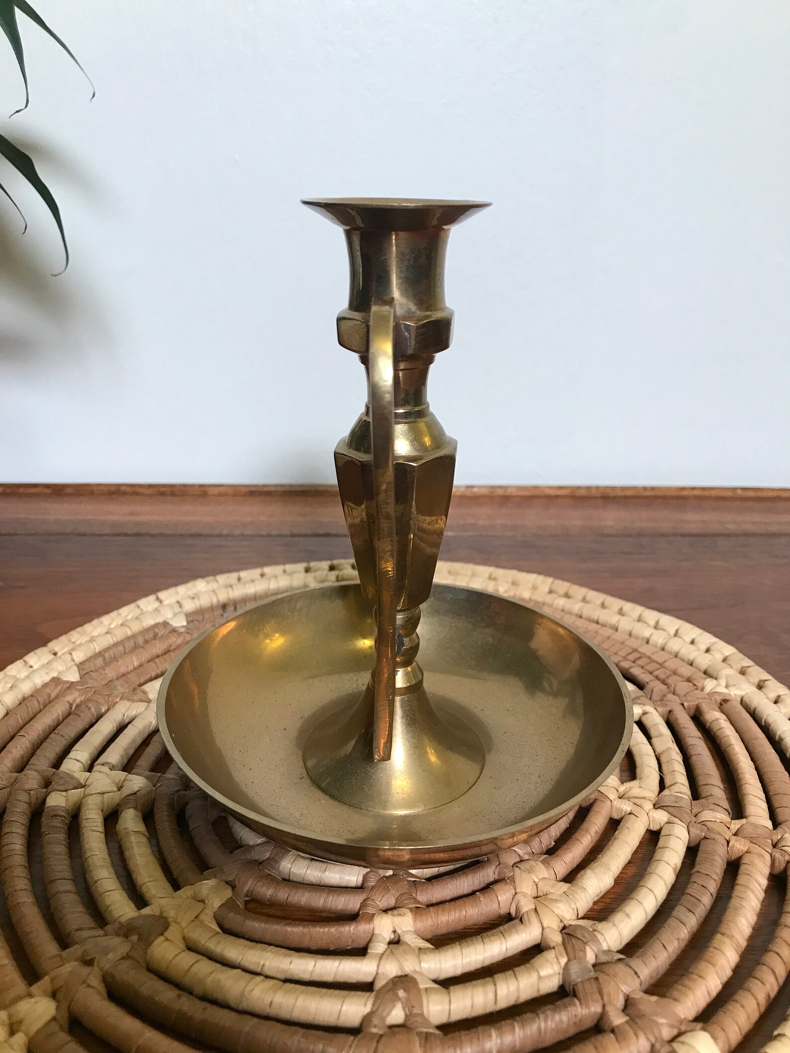 Vintage Brass Chamber Candle Brass Chamber Candlestick Boho Etsy