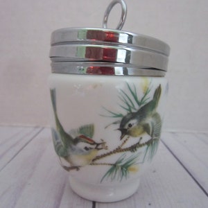 Vintage Royal Worcester Egg Coddler With Bird Pattern
