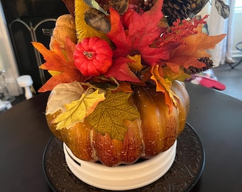 Arrangement de citrouilles d'automne