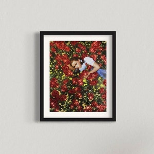 Sparkly DOROTHY in Poppy Fields Wall ART Judy Garland Matted Print Handmade Glittered Poster Birthday Gift Idea Bedroom Decor Old Hollywood