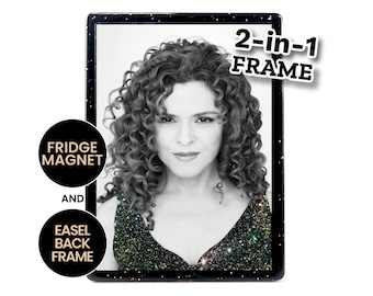 BERNADETTE PETERS Glitter MAGNET Small Gift for Broadway Fan Desk Decor For Kitchen Refrigerator Magnet Birthday Gift For Gay Glitter Art