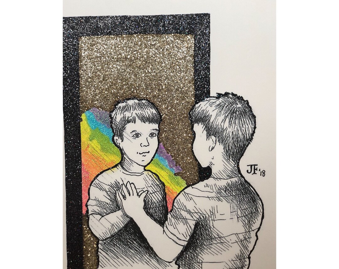 Queer Child Mirror POSTER JAMES FALCIANO X Glitter Cove Hand Made ...