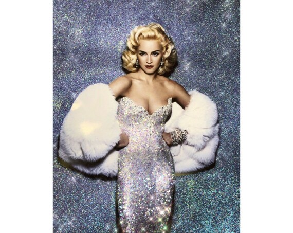 MADONNA Sparkly WALL ART Sexy Popstar Matted Print Handmade Glittered Old  Hollywood Poster Birthday Gift Idea Gay Icon Home Decor Blonde - Etsy