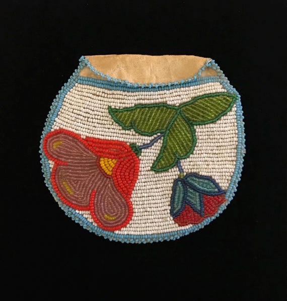 EXCEPTIONAL Vintage Native American Beaded Deersk… - image 1