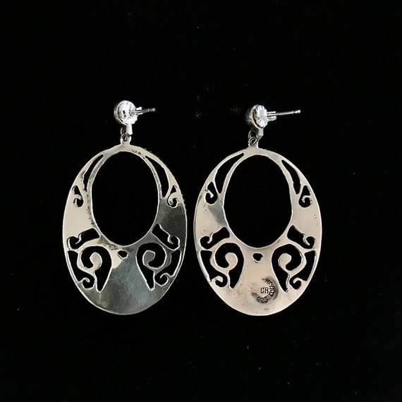 Splendid Vintage Mexican Sterling Dangle Earrings… - image 3