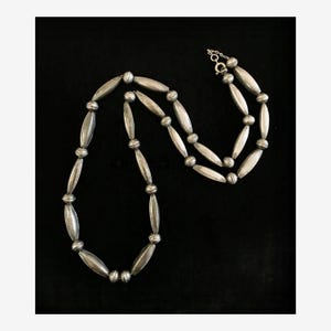 Awesome Vintage Navajo Sterling Mellon & Round Handmade Sterling Bench Beads