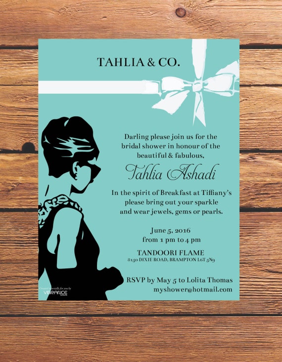 tiffany and co bridal shower invitations