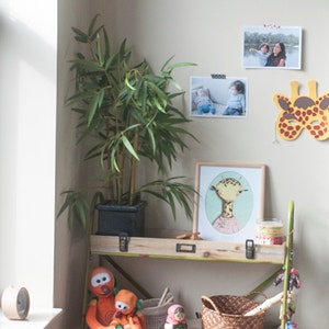 Personalized print/birth gift/birthday gift/ nursery wall decor/nursery art/ kids room decor. Print 'Customizable Giraffe' by Maria Mola image 4